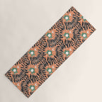 Froggie Ogee - papaya, green, and black Yoga Mat Gallery Image 1