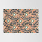 Froggie Ogee - papaya, green, and black Rug Gallery Image 2