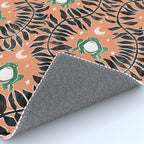 Froggie Ogee - papaya, green, and black Rug Gallery Image 4