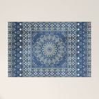 Old Bookshop Magic Mandala in Blue Welcome Mat Gallery Image 1