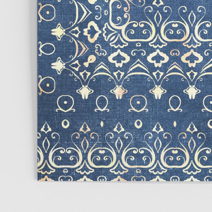 Old Bookshop Magic Mandala in Blue Poster Gallery Image 3