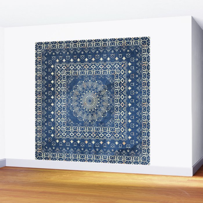Old Bookshop Magic Mandala in Blue Wall Mural Gallery Image 2
