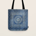 Old Bookshop Magic Mandala in Blue Tote Bag Gallery Image 1