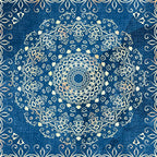 Old Bookshop Magic Mandala in Blue Coffee Mug Gallery Image 2