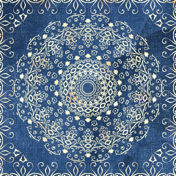 Old Bookshop Magic Mandala in Blue Coffee Mug Gallery Image 2