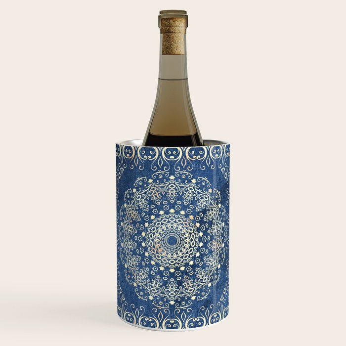 Old Bookshop Magic Mandala in Blue Wine Chiller Gallery Image 1