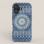 Old Bookshop Magic Mandala in Blue iPhone Case Gallery Image 1