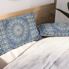 Old Bookshop Magic Mandala in Blue Pillow Sham Gallery Image 2