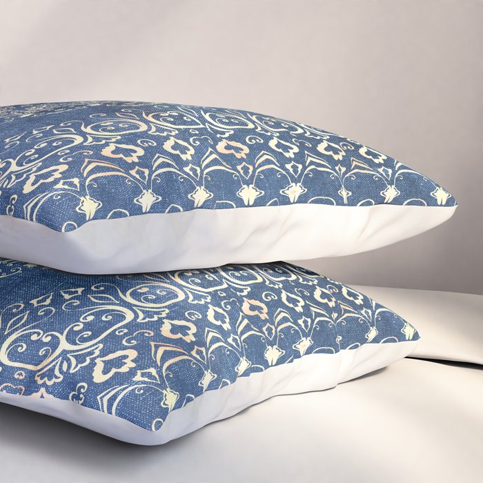 Old Bookshop Magic Mandala in Blue Pillow Sham Gallery Image 3