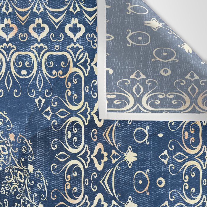 Old Bookshop Magic Mandala in Blue Wall Tapestry Gallery Image 3