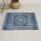 Old Bookshop Magic Mandala in Blue Rug Gallery Image 1