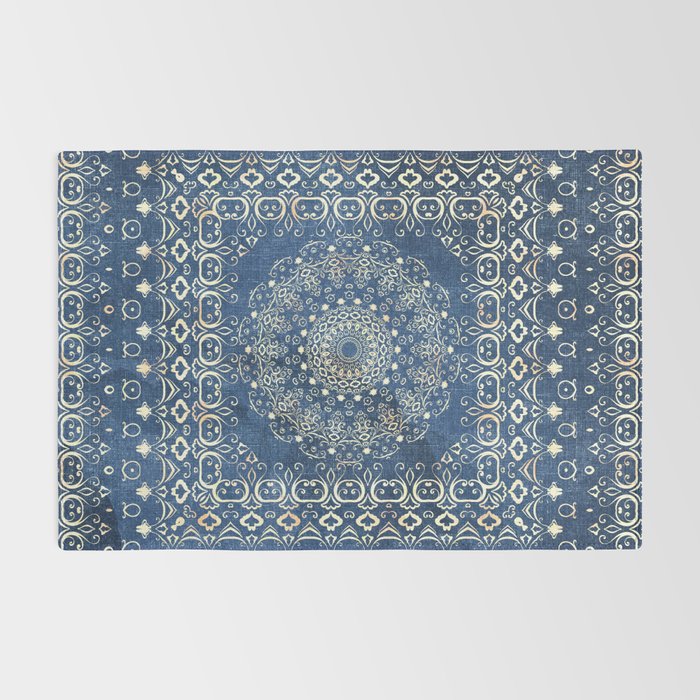 Old Bookshop Magic Mandala in Blue Rug Gallery Image 2