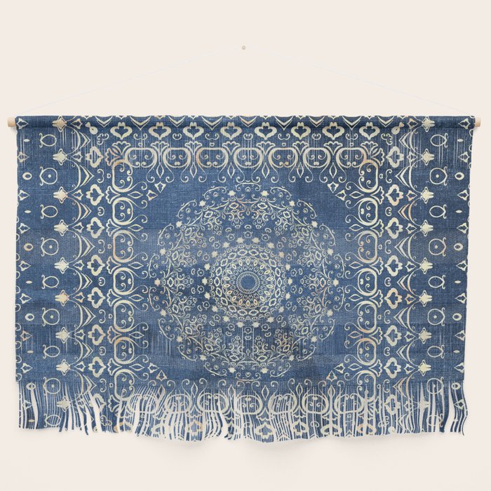 Old Bookshop Magic Mandala in Blue Wall Hanging Gallery Image 1