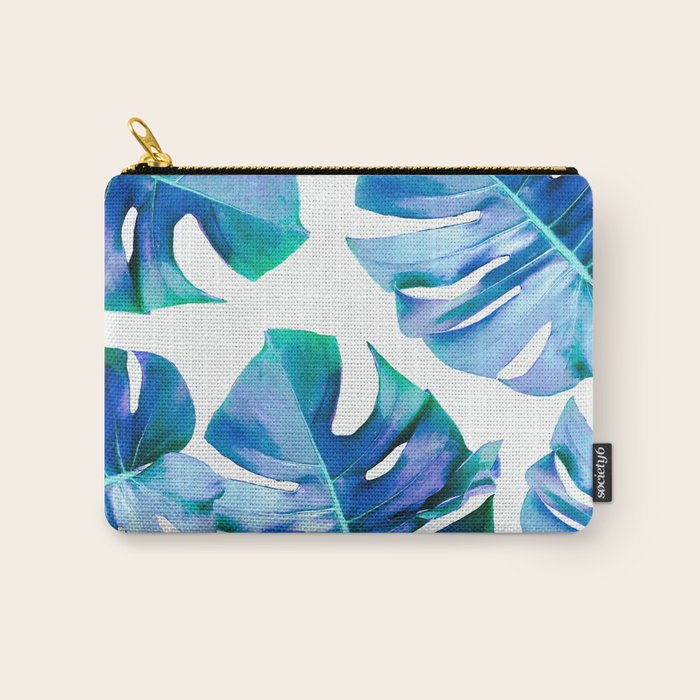 Monstera exotica - azure Carry All Pouch Gallery Image 1
