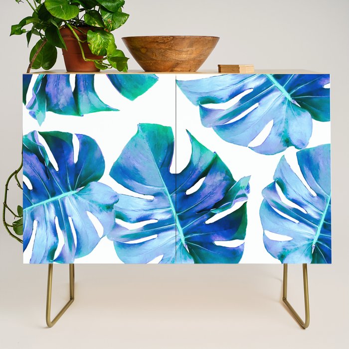 Monstera exotica - azure Credenza Gallery Image 1