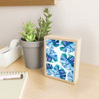 Monstera exotica - azure Mini Art Print Gallery Image 2