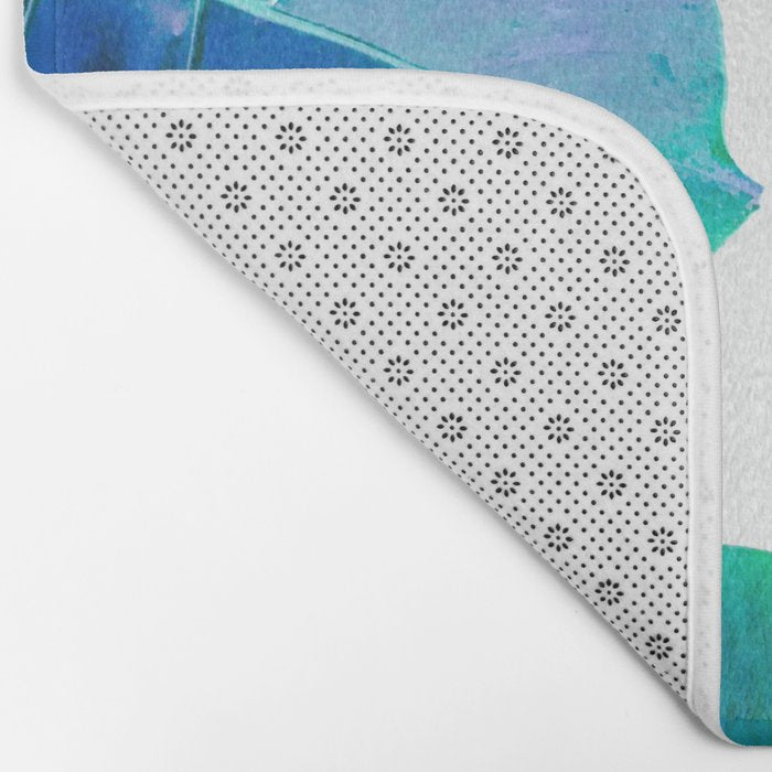 Monstera exotica - azure Bath Mat Gallery Image 2