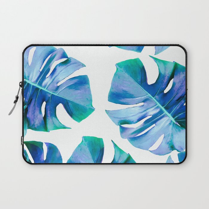 Monstera exotica - azure Laptop Sleeve Gallery Image 1