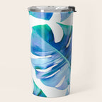 Monstera exotica - azure Travel Mug Gallery Image 2