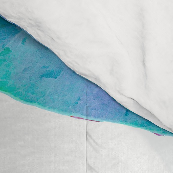 Monstera exotica - azure Comforter Gallery Image 4