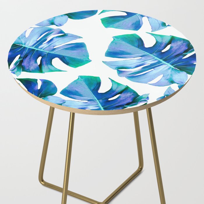 Monstera exotica - azure Side Table Gallery Image 2