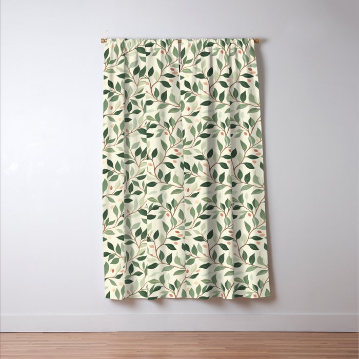Romantic Botanica Autumn Bloom Window Curtain Gallery Image 3
