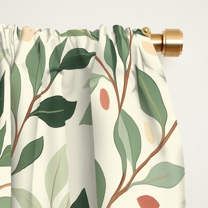 Romantic Botanica Autumn Bloom Window Curtain Gallery Image 2