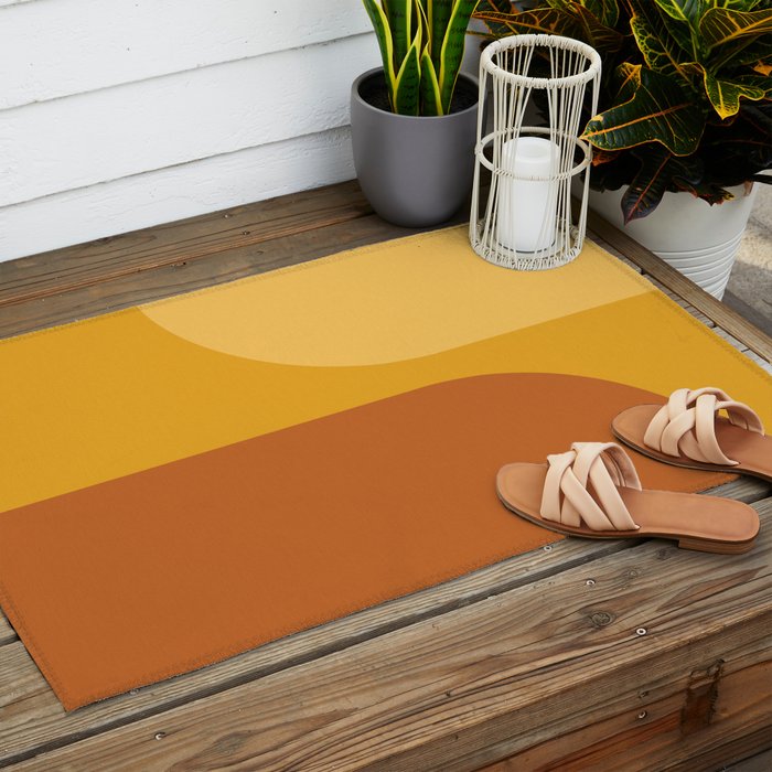 Modern Minimal Arch Abstract LXXII Outdoor Rug Gallery Image 2