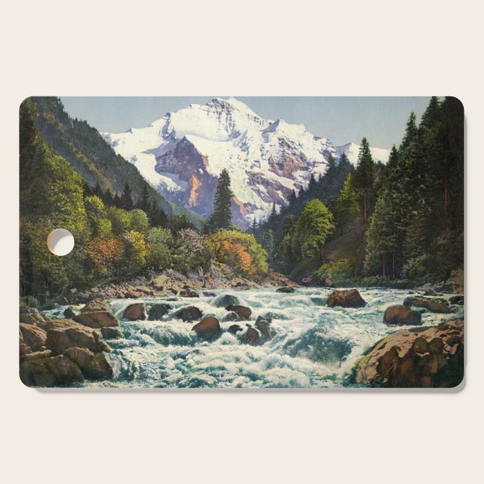 Mountains Forest Rocky River Cutting Board Gallery Image 1