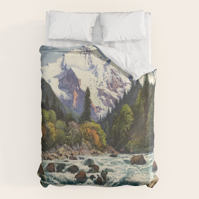 Mountains Forest Rocky River Duvet Cover Gallery Image 6