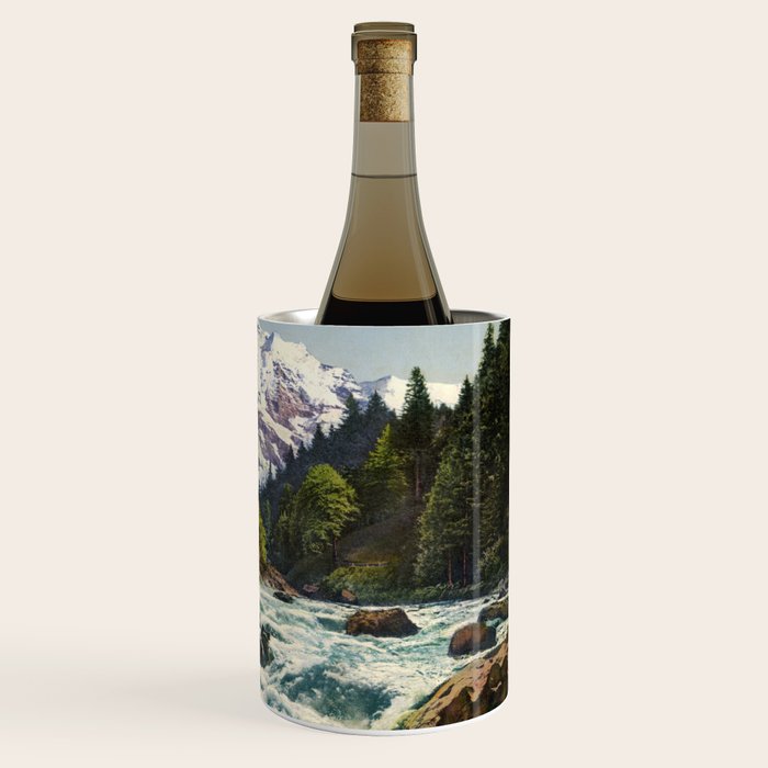 Mountains Forest Rocky River Wine Chiller Gallery Image 3