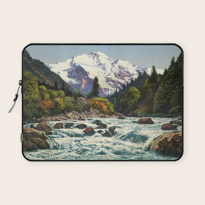Mountains Forest Rocky River Laptop Sleeve Gallery Image 1