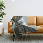 Mountains Forest Rocky River Throw Blanket Gallery Image 1