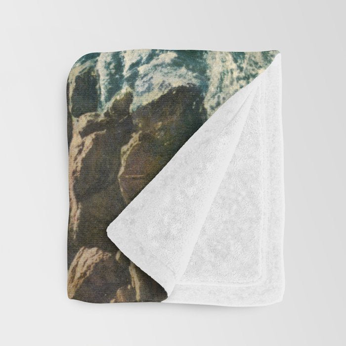 Mountains Forest Rocky River Throw Blanket Gallery Image 3