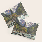 Mountains Forest Rocky River Pillow Sham Gallery Image 3