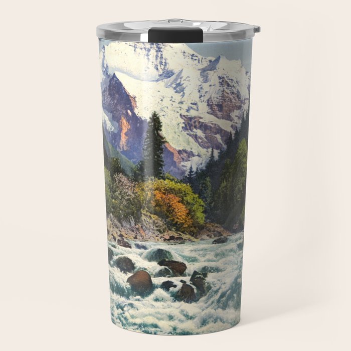 Mountains Forest Rocky River Travel Mug Gallery Image 1