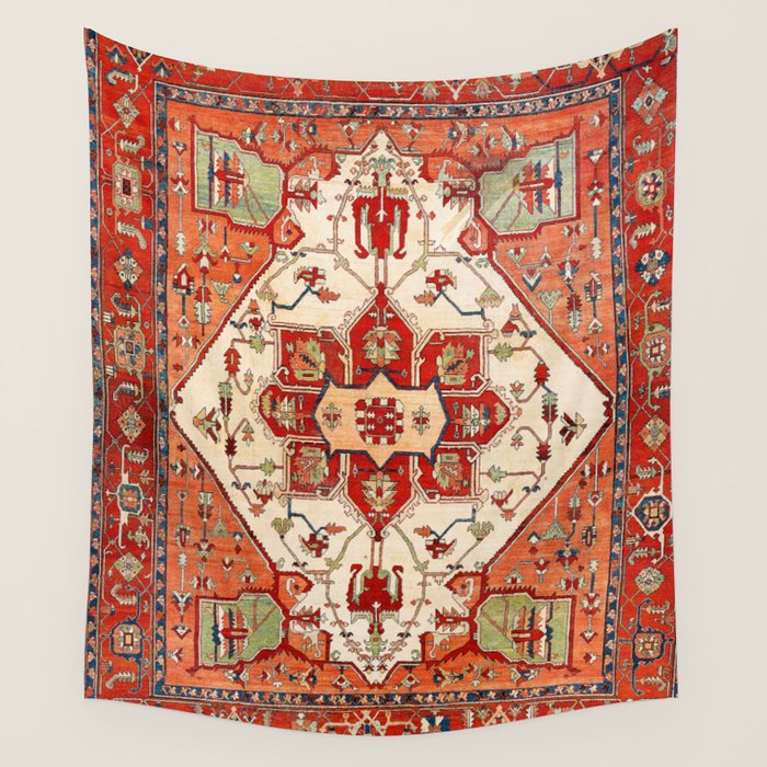Serapi Azerbaijan Northwest Persian Rug Print Wall Tapestry Gallery Image 4