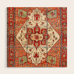 Serapi Azerbaijan Northwest Persian Rug Print Wood Wall Art Gallery Image 1