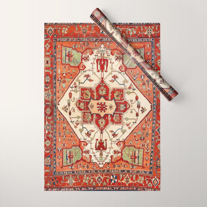 Serapi Azerbaijan Northwest Persian Rug Print Wrapping Paper Gallery Image 1