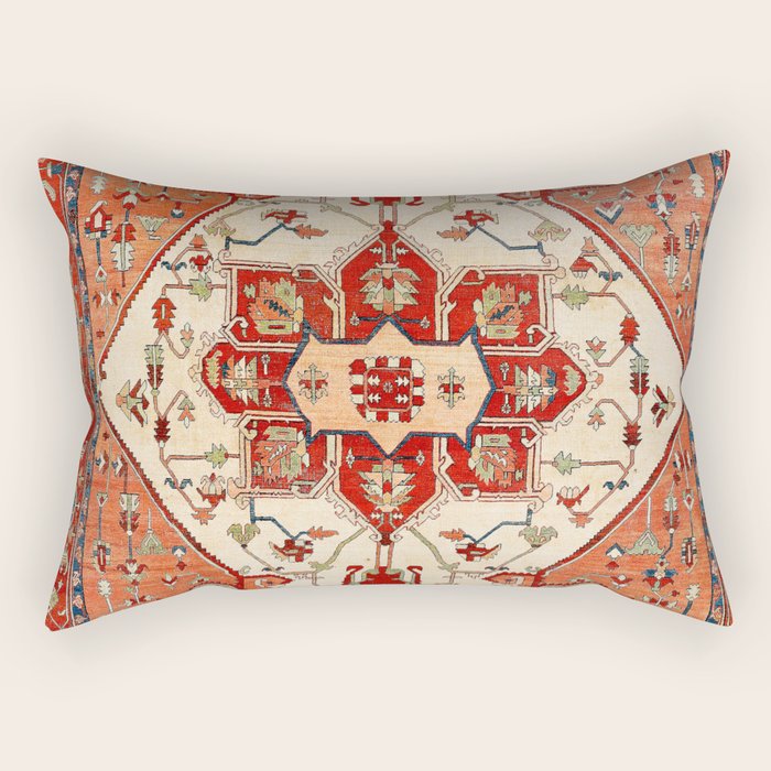 Serapi Azerbaijan Northwest Persian Rug Print Rectangular Pillow Gallery Image 2