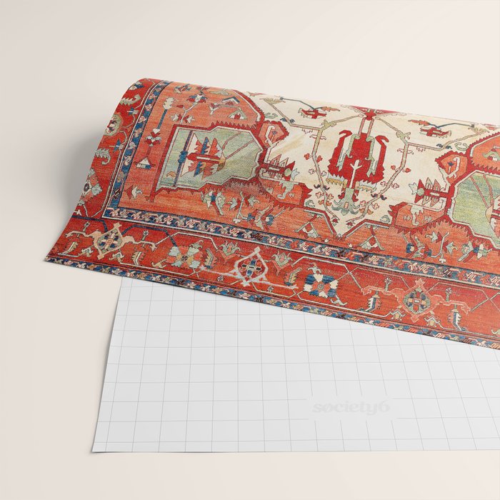 Serapi Azerbaijan Northwest Persian Rug Print Wrapping Paper Gallery Image 2