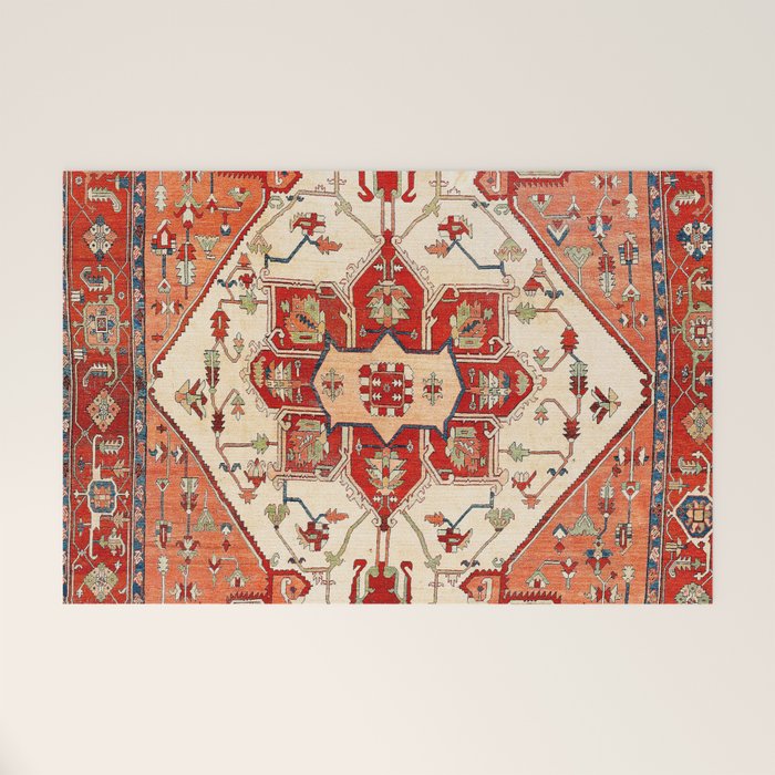 Serapi Azerbaijan Northwest Persian Rug Print Welcome Mat Gallery Image 1