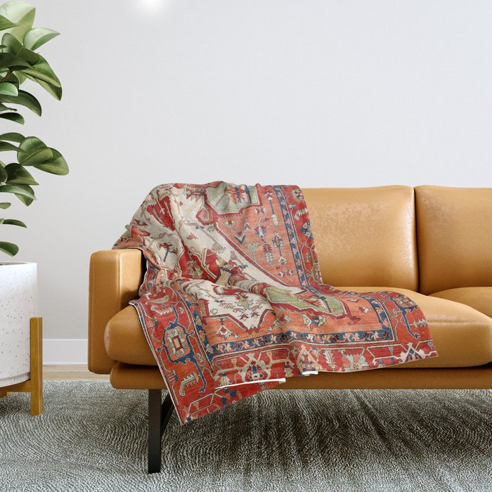 Serapi Azerbaijan Northwest Persian Rug Print Throw Blanket Gallery Image 1