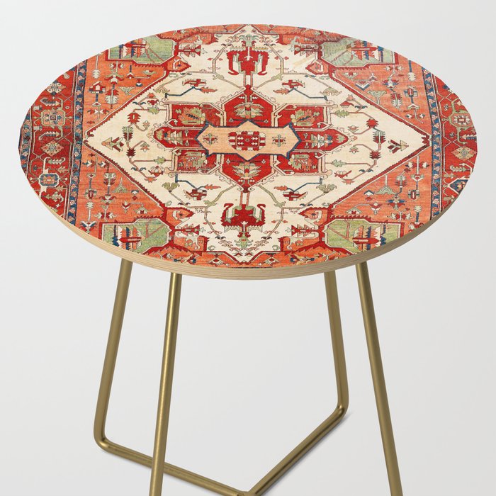 Serapi Azerbaijan Northwest Persian Rug Print Side Table Gallery Image 2