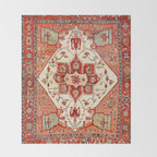 Serapi Azerbaijan Northwest Persian Rug Print Throw Blanket Gallery Image 2