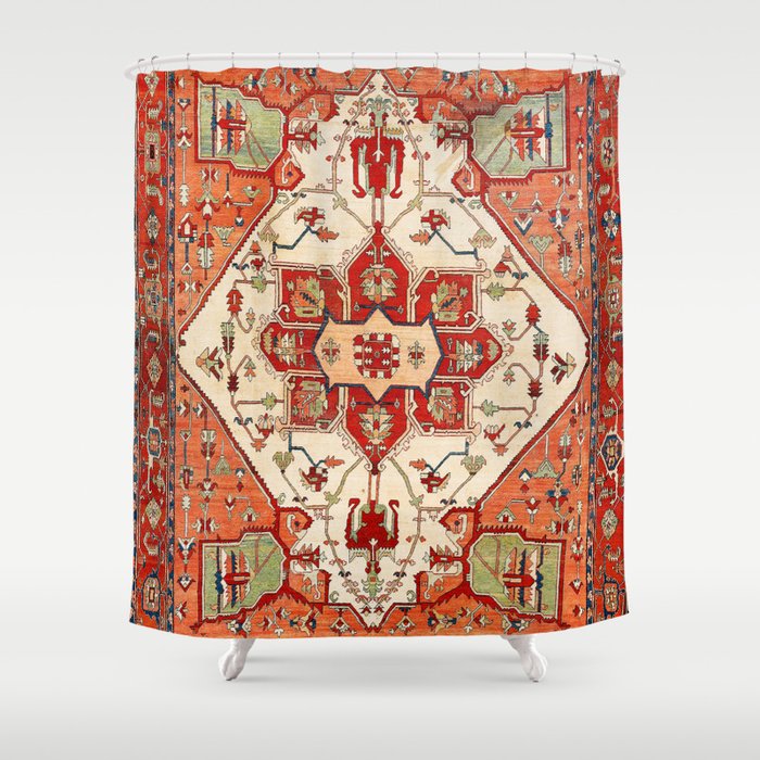Serapi Azerbaijan Northwest Persian Rug Print Shower Curtain Gallery Image 1