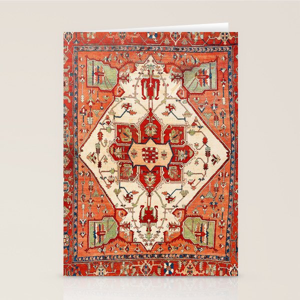 Serapi Azerbaijan Northwest Persian Rug Print Stationery Card Gallery Image 1