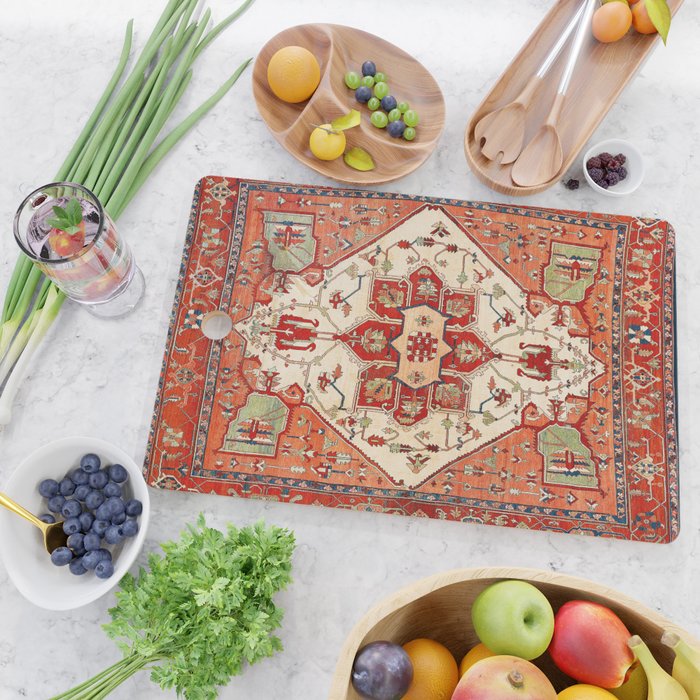 Serapi Azerbaijan Northwest Persian Rug Print Cutting Board Gallery Image 2