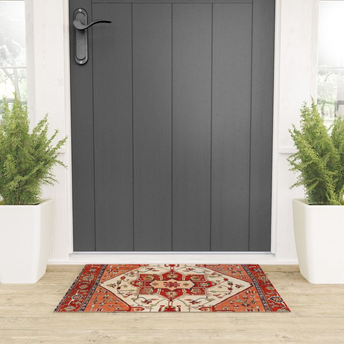 Serapi Azerbaijan Northwest Persian Rug Print Welcome Mat Gallery Image 3