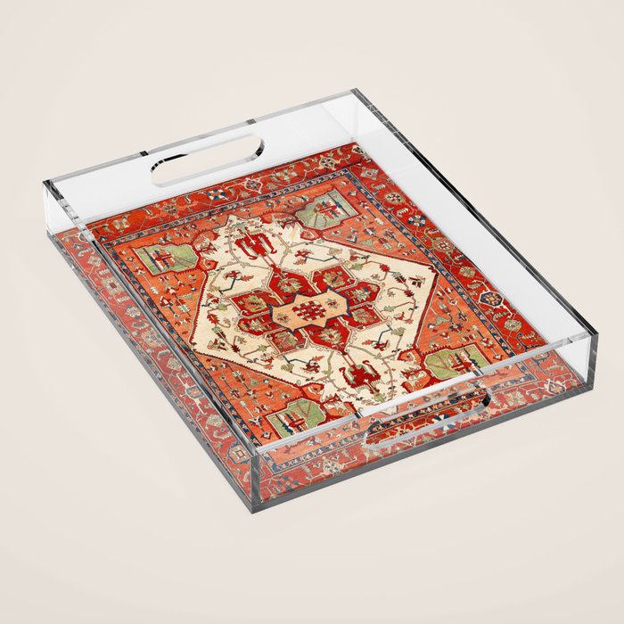 Serapi Azerbaijan Northwest Persian Rug Print Acrylic Tray Gallery Image 1